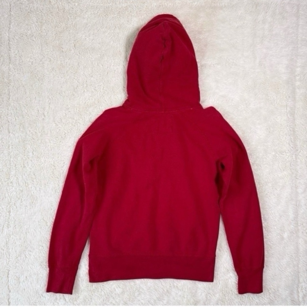 ROOTS Athletics Women Red Cotton Hoodie Sweater MEDIUM Casual Cabin Classic - Picture 3 of 6